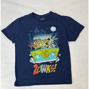 Warner Brothers Scooby Doo Looney Tunes Graphic Tee T-Shirt - Medium